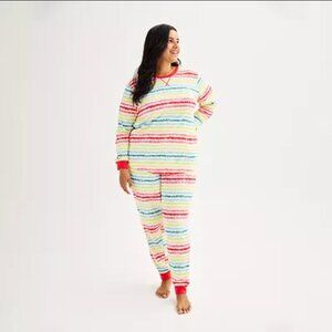 Crayola x Kohl's | Colorful Scribble Print Pajama Set Size XL Women's